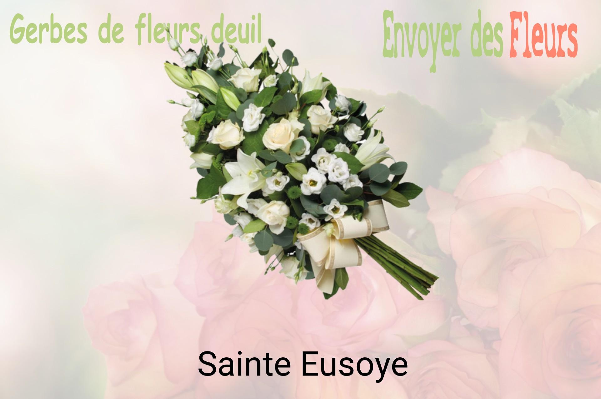 Gerbe de fleurs de deuil livrée à Sainte-Eusoye